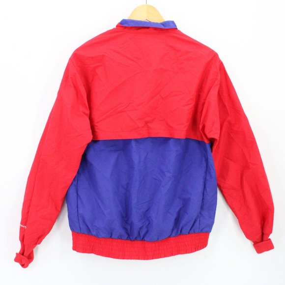 Vintage Moving Comfort Windbreaker Jacket Womens Red & Blue Full Zip Size Large - Picture 6 of 8